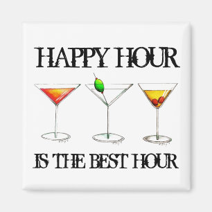 Happy Hour is the Best Hour Mixed Drink Cocktails Magnet