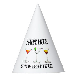 Happy Hour is the Best Hour Mixed Drink Cocktails Party Hat
