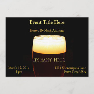 Happy Hour Lager Invitation