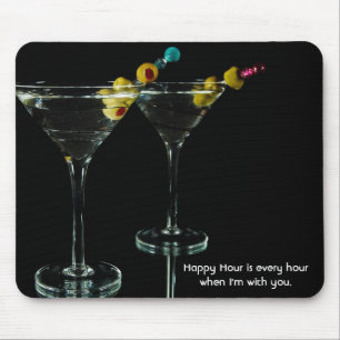 Happy Hour Martini Drinks Mouse Mat