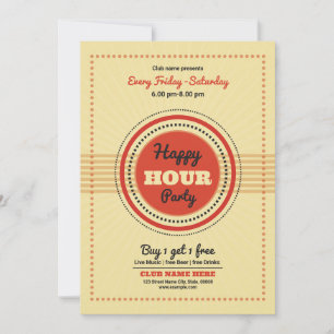 Happy Hour Party Flyer Invitation