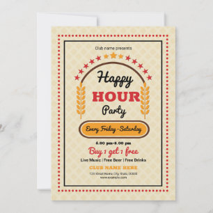 Happy Hour Party Flyer Template