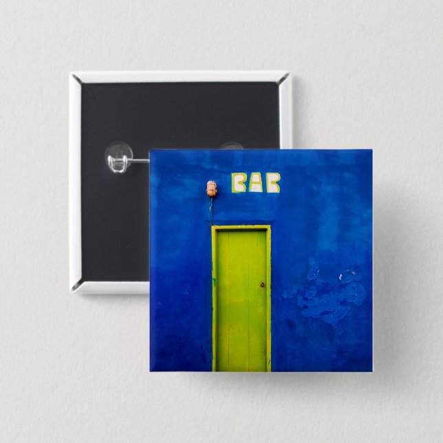 Happy hours 15 cm square badge (Front & Back)