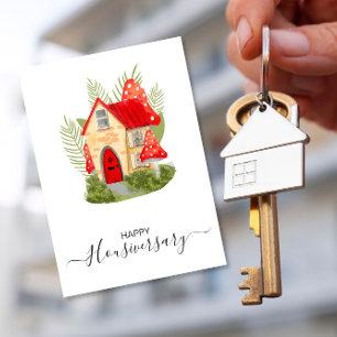 Happy house anniversary housiversary fairy house card