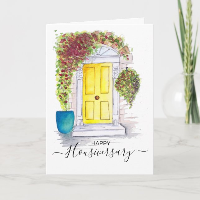 Happy house anniversary housiversary referral card (Front)
