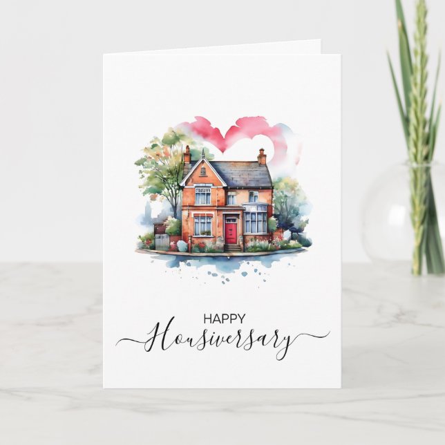 Happy house anniversary housiversary referral card (Front)