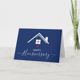 Happy house anniversary housiversary referral Navy Card