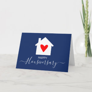 Happy house anniversary housiversary referral Navy Card