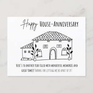 Happy House- Anniversary Postcard