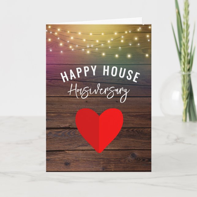 Happy House Anniversary Referral Card – HEART (Front)