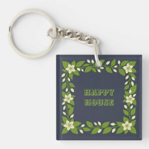 Happy house key ring