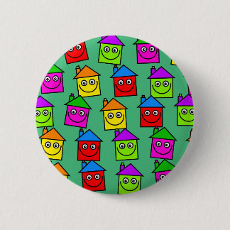 Happy House Wallpaper 6 Cm Round Badge