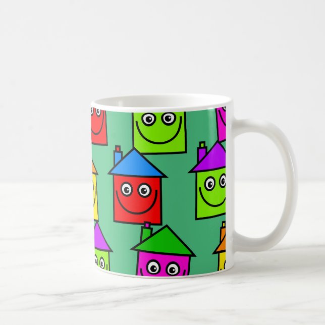Happy House Wallpaper Coffee Mug (Right)