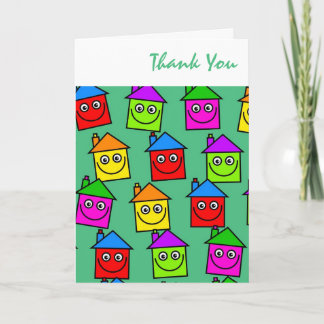 Happy House Wallpaper, Thank You Card