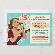 Happy Housewife Bridal Shower Invite + Recipe Card