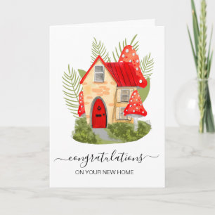 Happy Housiversary Card, Fairy Toadstool Home Card