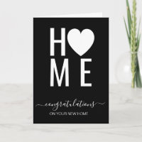 Happy Housiversary Card, HOME Heart Typography
