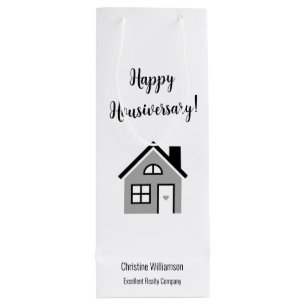 Happy Housiversary Realtor Wine Gift Bag