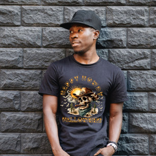 Happy Howdy Halloween Skull  T-Shirt