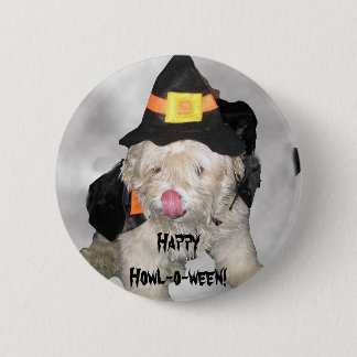 Happy Howl-o-ween! 6 Cm Round Badge