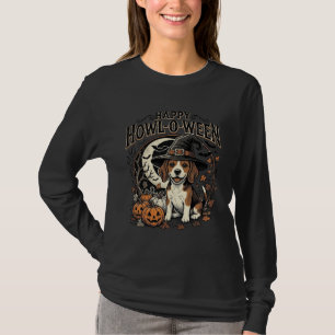 Happy Howl-O-Ween Beagle Witch Hat Halloween Shirt