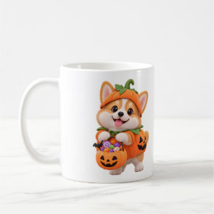 Happy Howl-o-ween Cute Pumpkin Corgi Halloween Mug