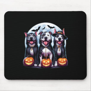 Happy Howl-o-ween Halloween Pitbull Dog Pumpkin Gh Mouse Mat