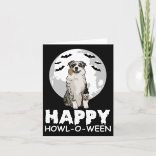 Happy Howl-o-ween Lazy Halloween Costume Cute Dog  Card