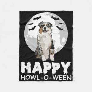 Happy Howl-o-ween Lazy Halloween Costume Cute Dog Fleece Blanket