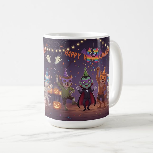 Happy Howl-O-Ween Party Coffee Mug (Front Right)
