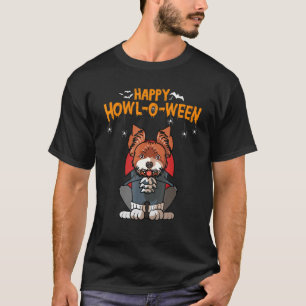 Happy Howl O Ween Yorkshire Terrier Vampire Dog Ha T-Shirt