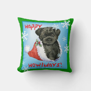 Happy Howliday Affenpinscher Cushion