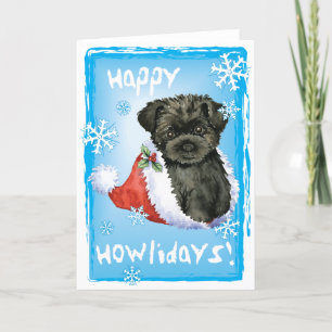 Happy Howliday Affenpinscher Holiday Card