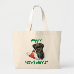 Happy Howliday Affenpinscher Large Tote Bag