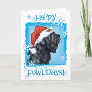 Happy Howliday Black Russian Terrier Holiday Card