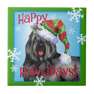 Happy Howliday Bouvier Tile