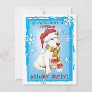 Happy Howliday Bull Terrier Invitation