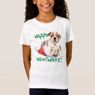 Happy Howliday Bulldog T-Shirt
