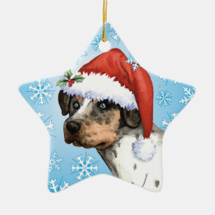 Happy Howliday Catahoula Ceramic Tree Decoration
