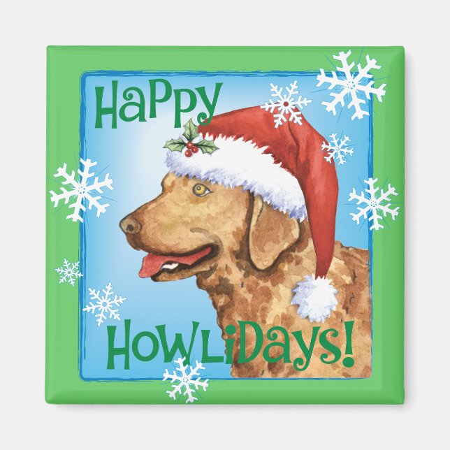 Happy Howliday Chessie Magnet (Front)