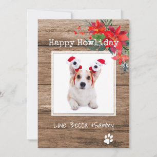 Happy Howliday Christmas Pet Photo Card