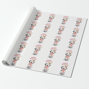Happy Howliday christmas wrapping dalmation pet Wrapping Paper