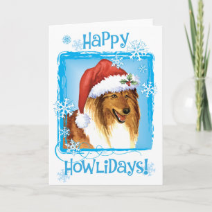 Happy Howliday Collie Holiday Card