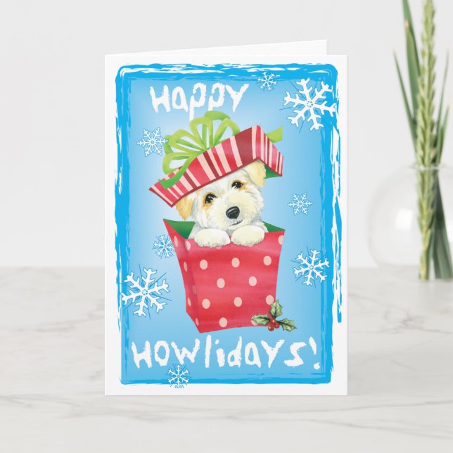 Happy Howliday Coton Holiday Card (Front)