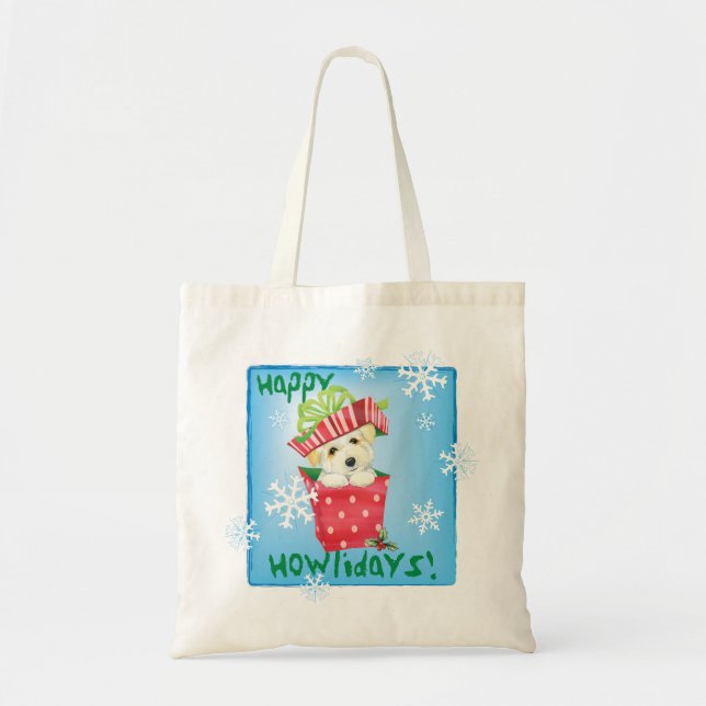 Happy Howliday Coton Tote Bag (Front)