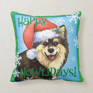 Happy Howliday Finnish Lapphund Cushion