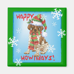 Happy Howliday GSP Magnet