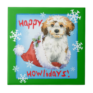 Happy Howliday Havanese Tile