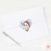 Happy Howliday Ibizan Hound Heart Sticker (Envelope)