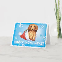 Happy Howliday Longhaired Dachshund